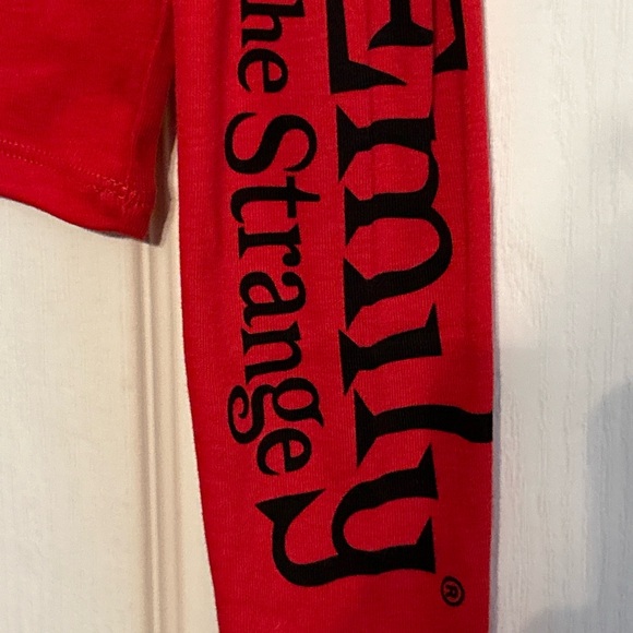Emily the Strange Long Sleeve T-shirt Womens Red W/Black Emo Goth Pin choose NWT - Picture 8 of 14